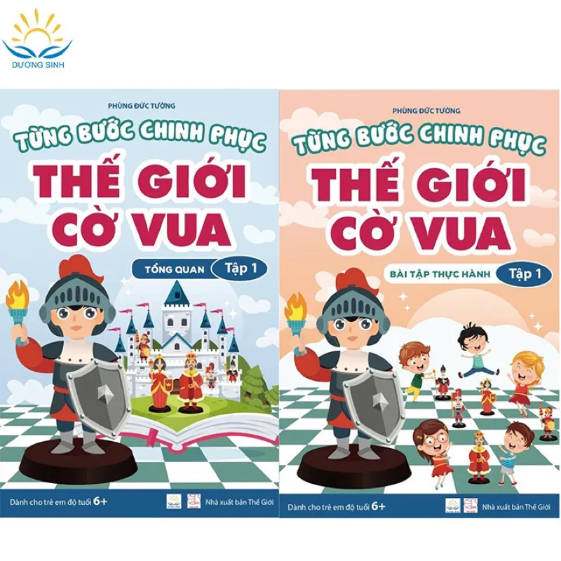 Ảnh Sách - Combo 2 cuốn Từng bước chinh phục thế giới cờ vua - tập 1 (1 Tổng quan, 1 BTTH) tặng bookmark 1