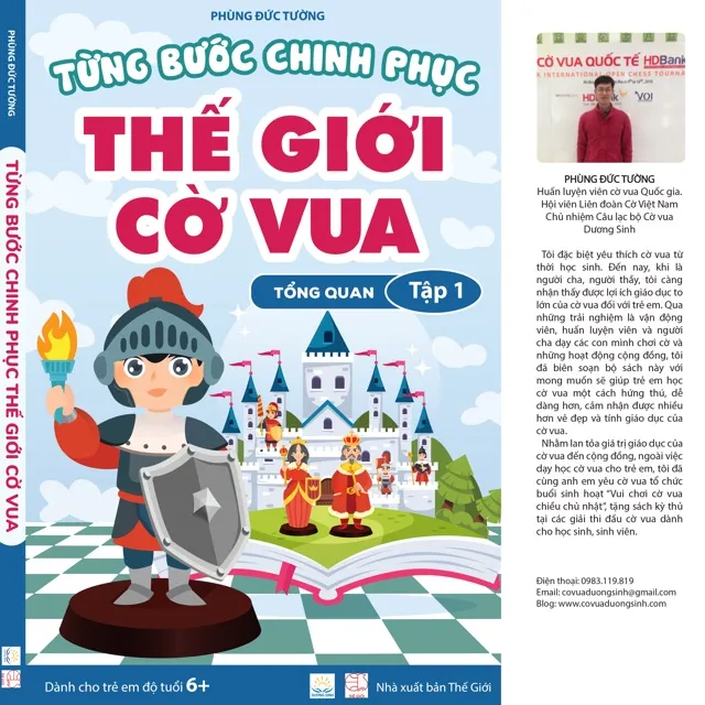 Ảnh Sách - Combo 2 cuốn Từng bước chinh phục thế giới cờ vua - tập 1 (1 Tổng quan, 1 BTTH) tặng bookmark 2