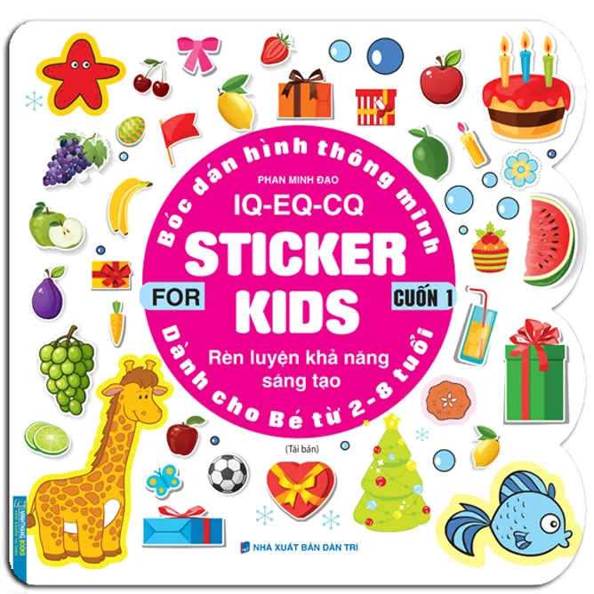 Ảnh Sách - Combo 2c Bóc dán hình thông minh IQ - EQ - CQ - Sticker for kids cuốn 1 và cuốn 2 (2-8t) 1