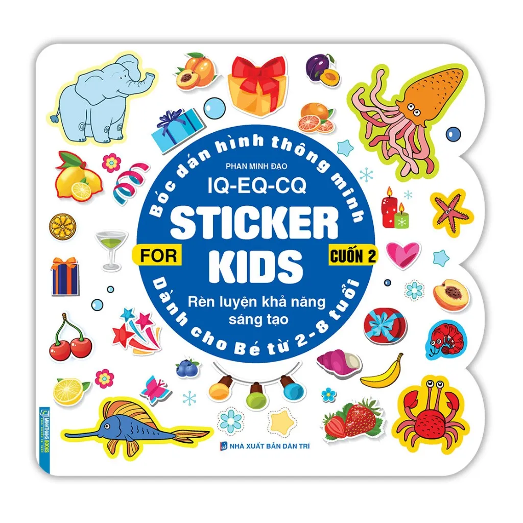 Ảnh Sách - Combo 2c Bóc dán hình thông minh IQ - EQ - CQ - Sticker for kids cuốn 1 và cuốn 2 (2-8t) 2