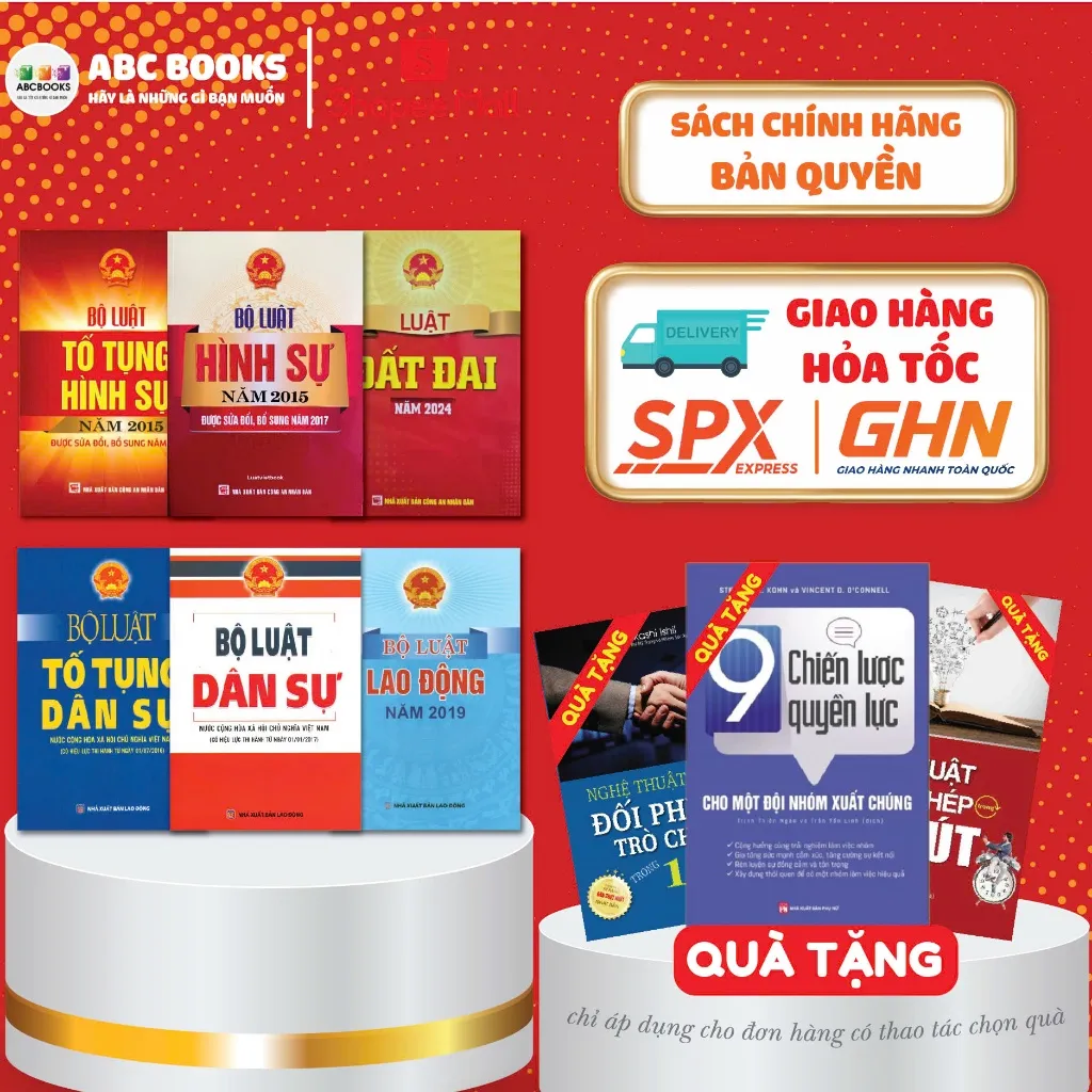 Ảnh Sách - Combo 8 cuốn Sách Luật - Hình sự, Dân Sự, Đất Đai, Doanh Nghiệp, Lao Động - Lẻ tùy chọn 2
