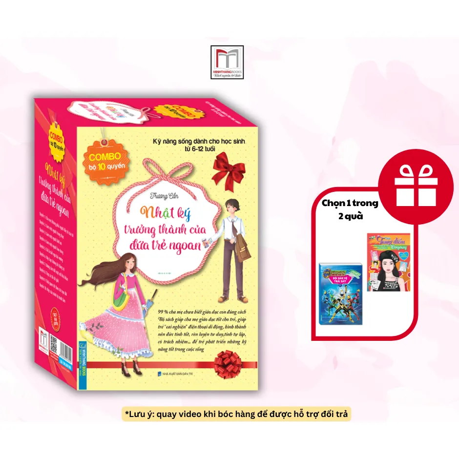 Ảnh Sách - Combo bộ hộp 10 cuốn - Nhật ký trưởng thành của đứa trẻ ngoan (kèm quà tặng) 1