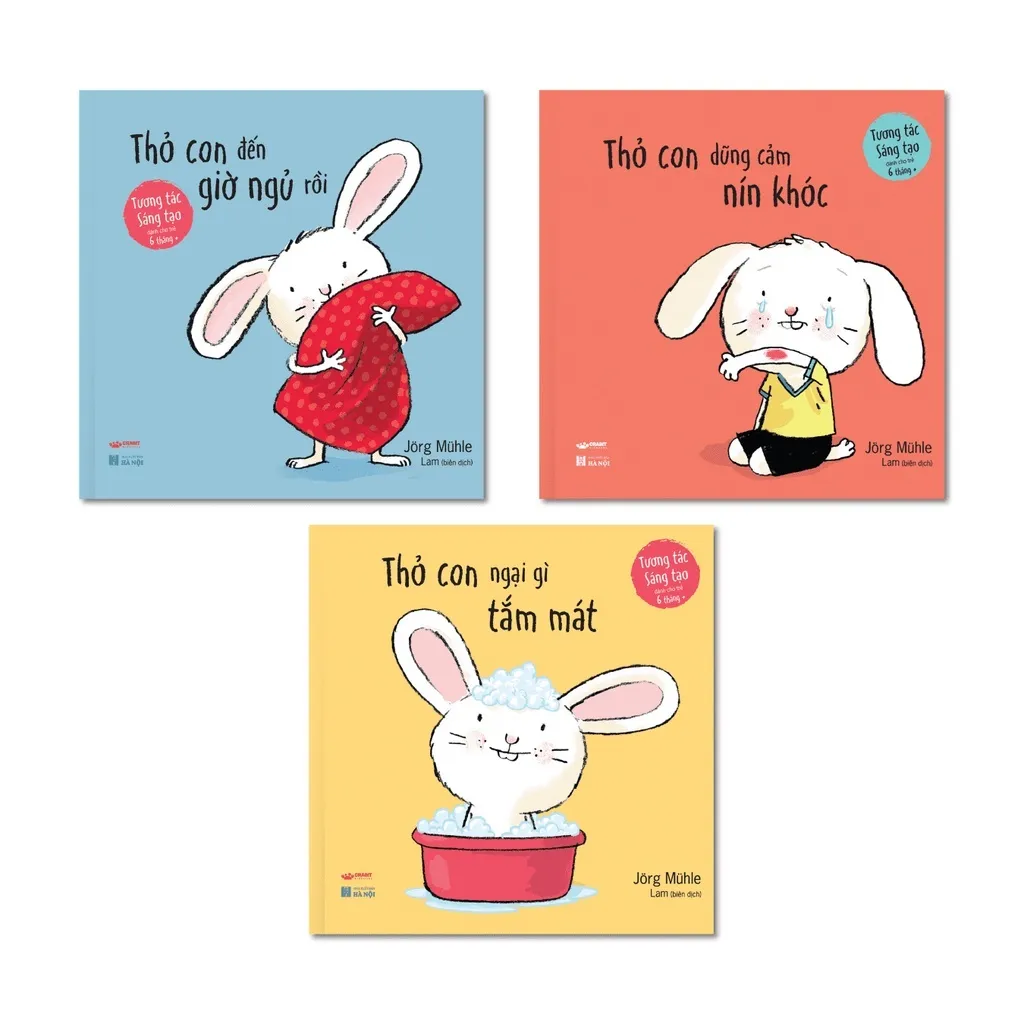 Ảnh Sách - Combo boardbook bồi cứng thiết kế riêng cho trẻ 0-3 tuổi - Crabit Kidbooks 2