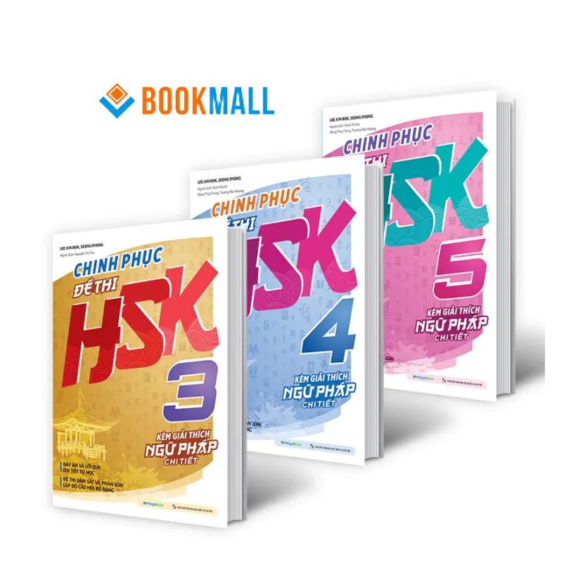 Ảnh Sách - Combo Chinh phục đề thi HSK 3 - HSK 4 - HSK 5 (Kèm giải thích ngữ pháp chi tiết) lẻ tùy chọn 1