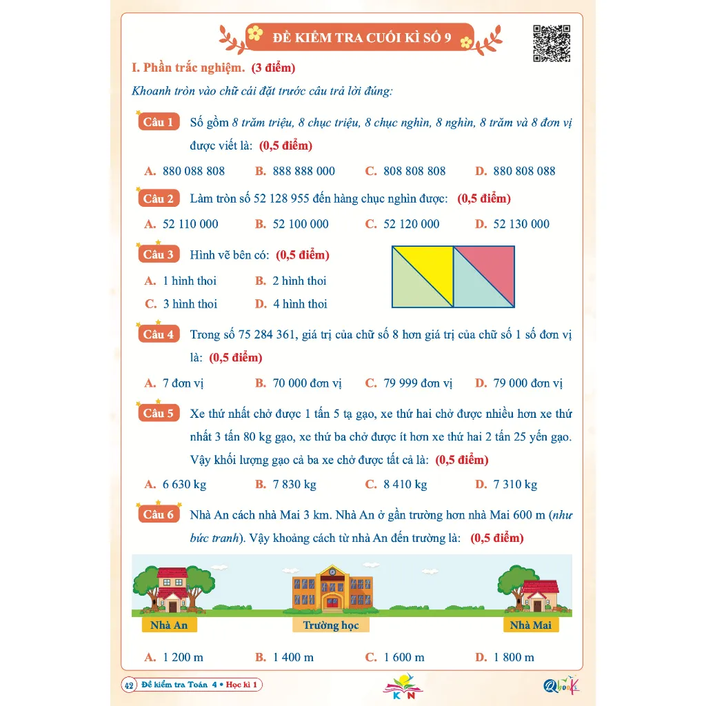 Ảnh Sách - Combo Đề Kiểm Tra Toán, Tiếng Việt 4 - Kết Nối Tri Thức Với Cuộc Sống - Kì 1 (2 cuốn) Sanbooks 2