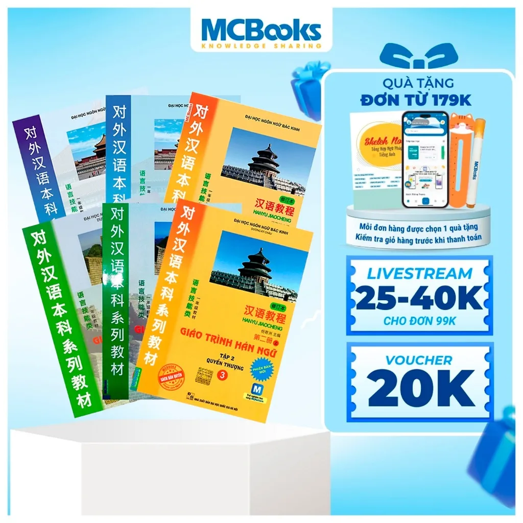 Ảnh Sách - Combo Giáo Trình Hán Ngữ 6 quyển Tặng bút bay mực 1