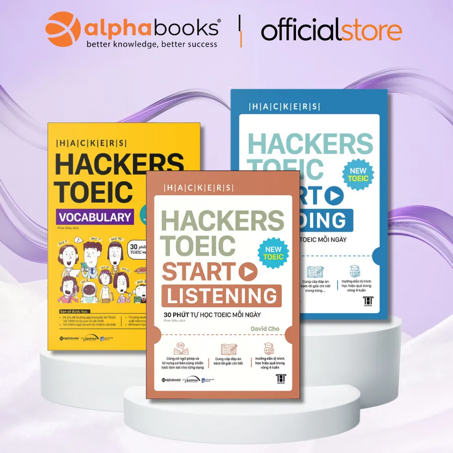 Ảnh Sách > Combo Hackers TOEIC : VOCABULARY + READING + LISTENING - Phương Pháp Ôn Luyện Toeic Hiệu Qủa Chỉ 30 Phút Mỗi Ngày 2