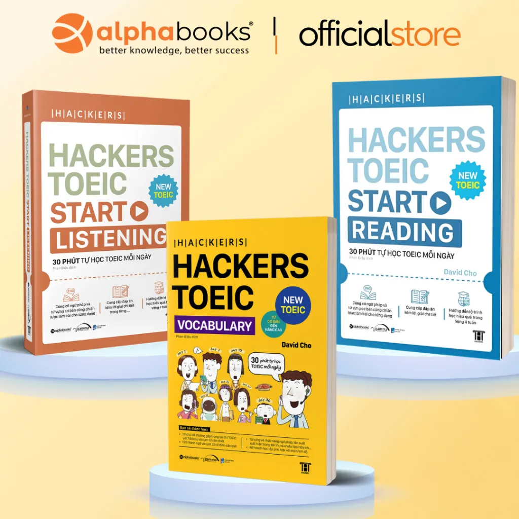 Ảnh Sách > Combo Hackers TOEIC : VOCABULARY + READING + LISTENING - Phương Pháp Ôn Luyện Toeic Hiệu Qủa Chỉ 30 Phút Mỗi Ngày 3