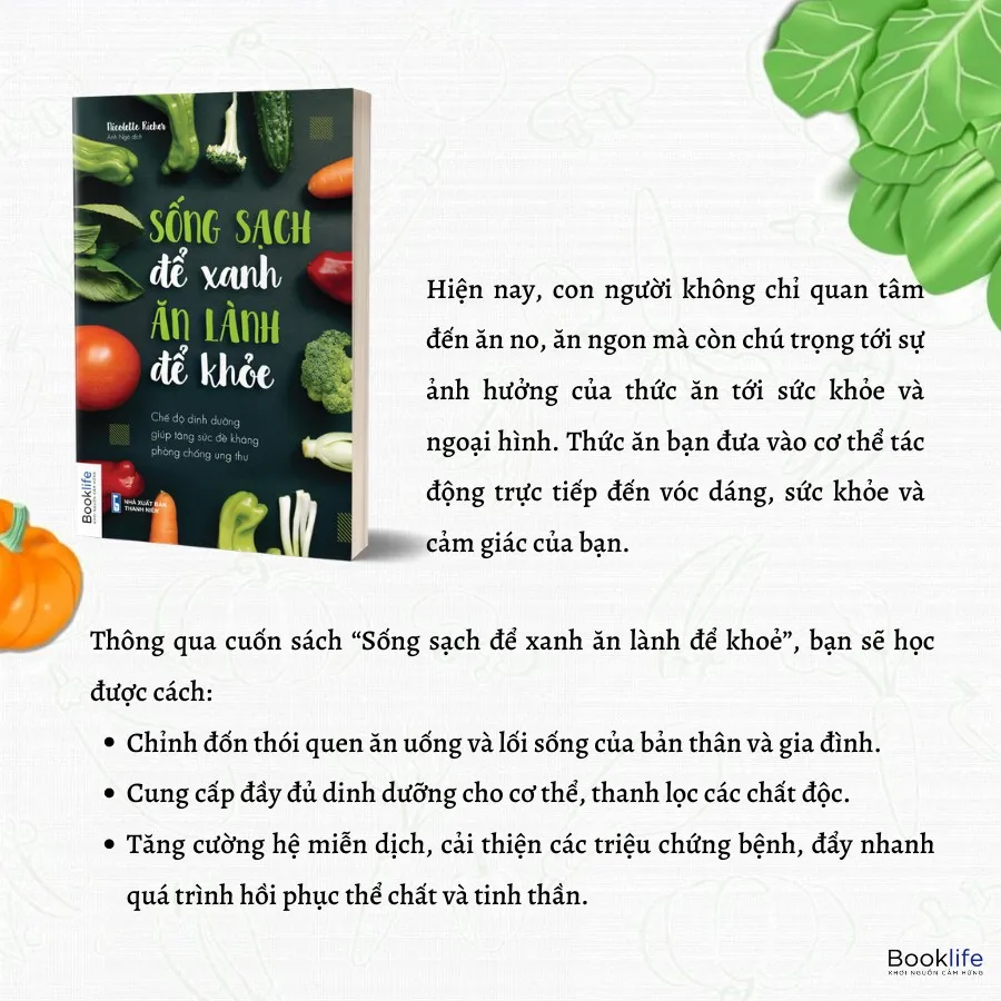Ảnh Sách - Combo hai cuốn : Eatclean- Thực Đơn 14 Ngày Thanh Lọc Cơ Thể Và Giảm Cân+ Sống sách để xanh ăn lành để khỏe. 1