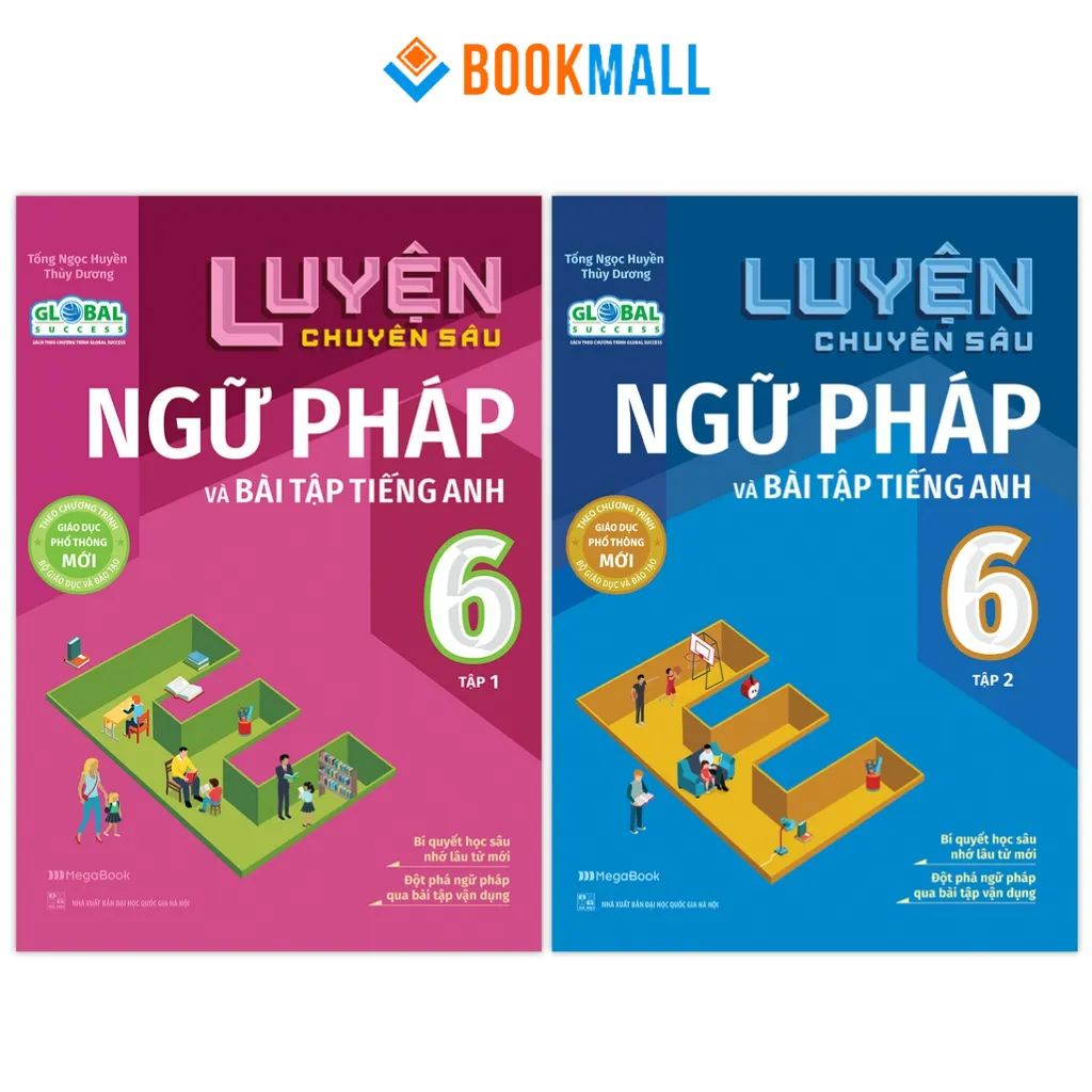 Ảnh Sách - Combo Luyện chuyên sâu ngữ pháp và bài tập tiếng Anh 6 Global tập 1 và tập 2 Global 1
