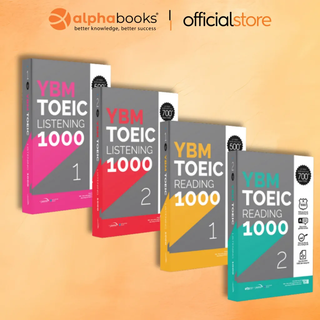 Ảnh Sách > Combo YBM TOEIC 1000 (Trọn Bộ 4 Cuốn) - Chinh Phục Lộ Trình Toeic 500+ Đến 700+ (Alpha Books) 1