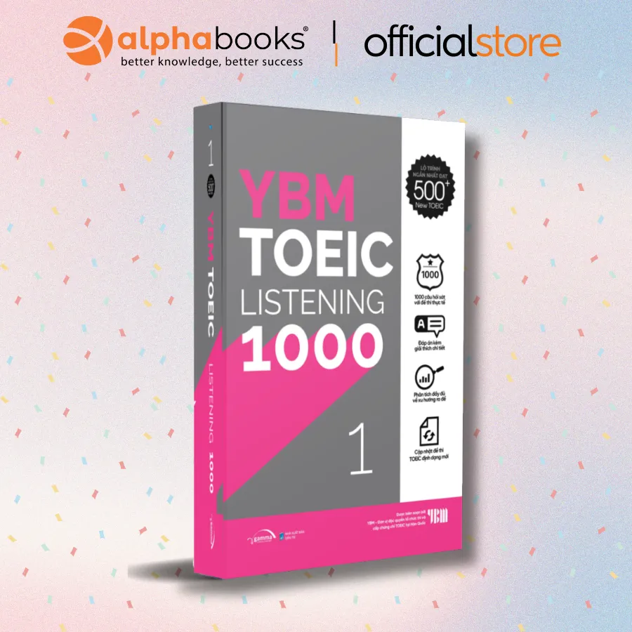 Ảnh Sách > Combo YBM TOEIC 1000 (Trọn Bộ 4 Cuốn) - Chinh Phục Lộ Trình Toeic 500+ Đến 700+ (Alpha Books) 4