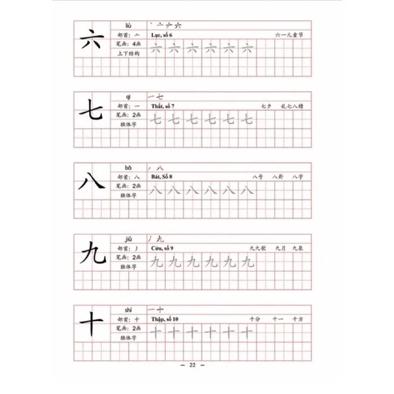 Ảnh Sách -Combo:Vở luyện viết các nét cơ bản+214 bộ thủ trong tiếng trung 3