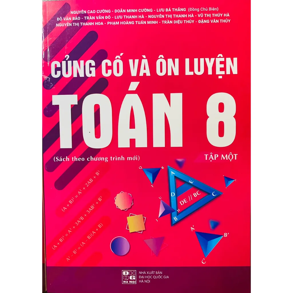 Ảnh Sách - Củng cố và ôn luyện Toán 8 tập 1+2 (chương trình mới) 1