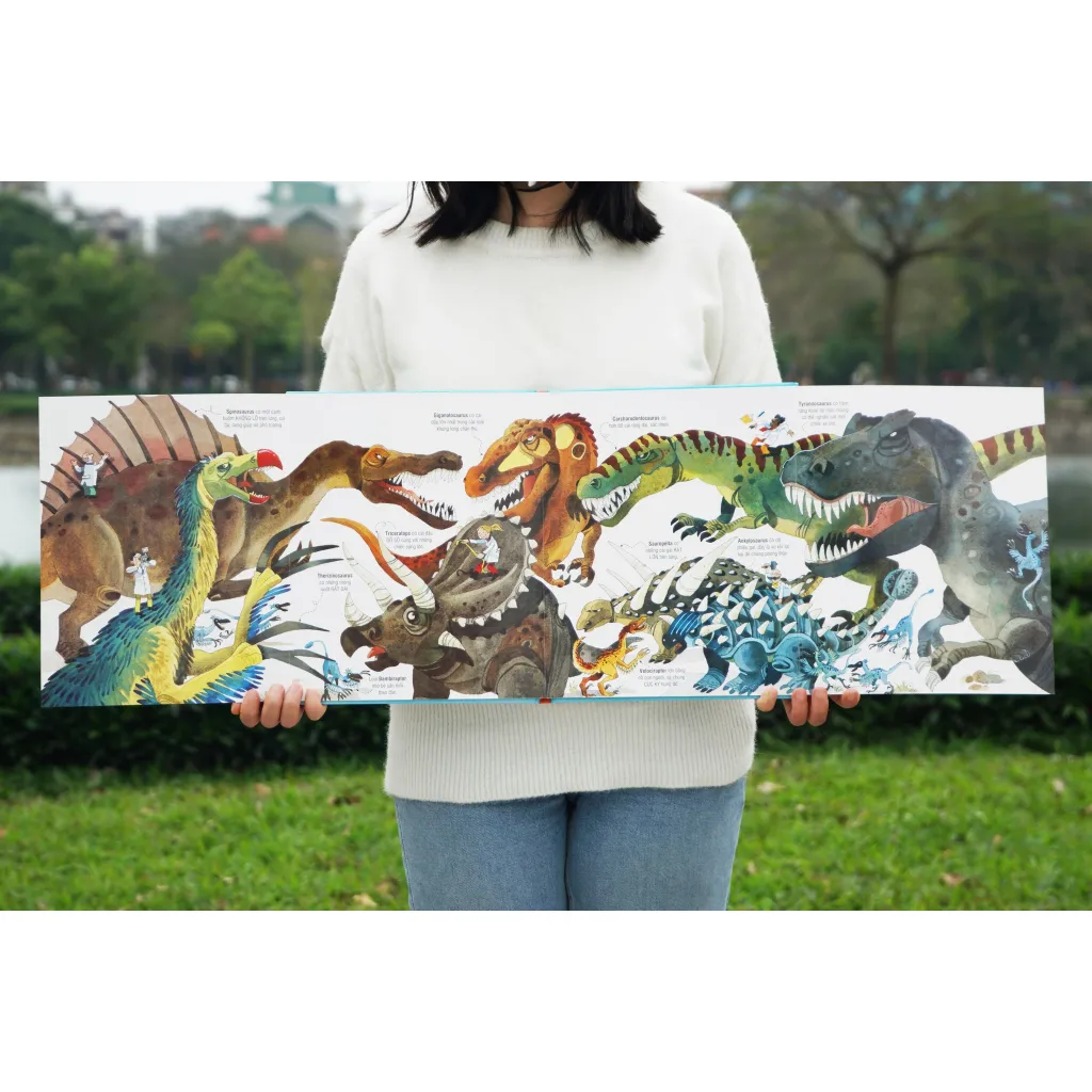 Review Sách Cuốn Sách Khổng Lồ Về Khủng Long - Big Book of Big Dinosaurs | Khám Phá Thế Giới Cổ Đại Cho Bé