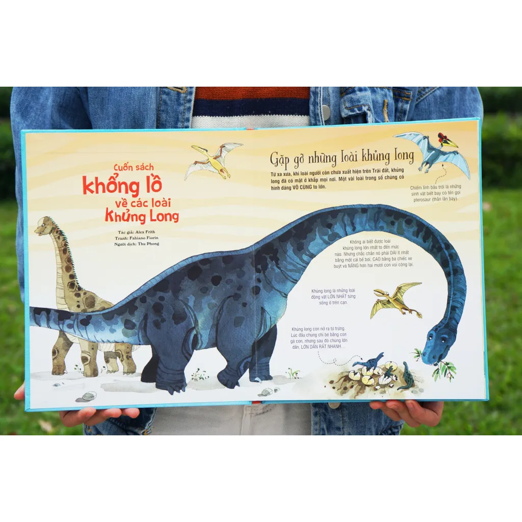 Ảnh Sách - Cuốn sách khổng lồ về các loài khủng long - Big book of Big Dinosaurs - Lật mở với 4 trang gấp khổng lồ 3