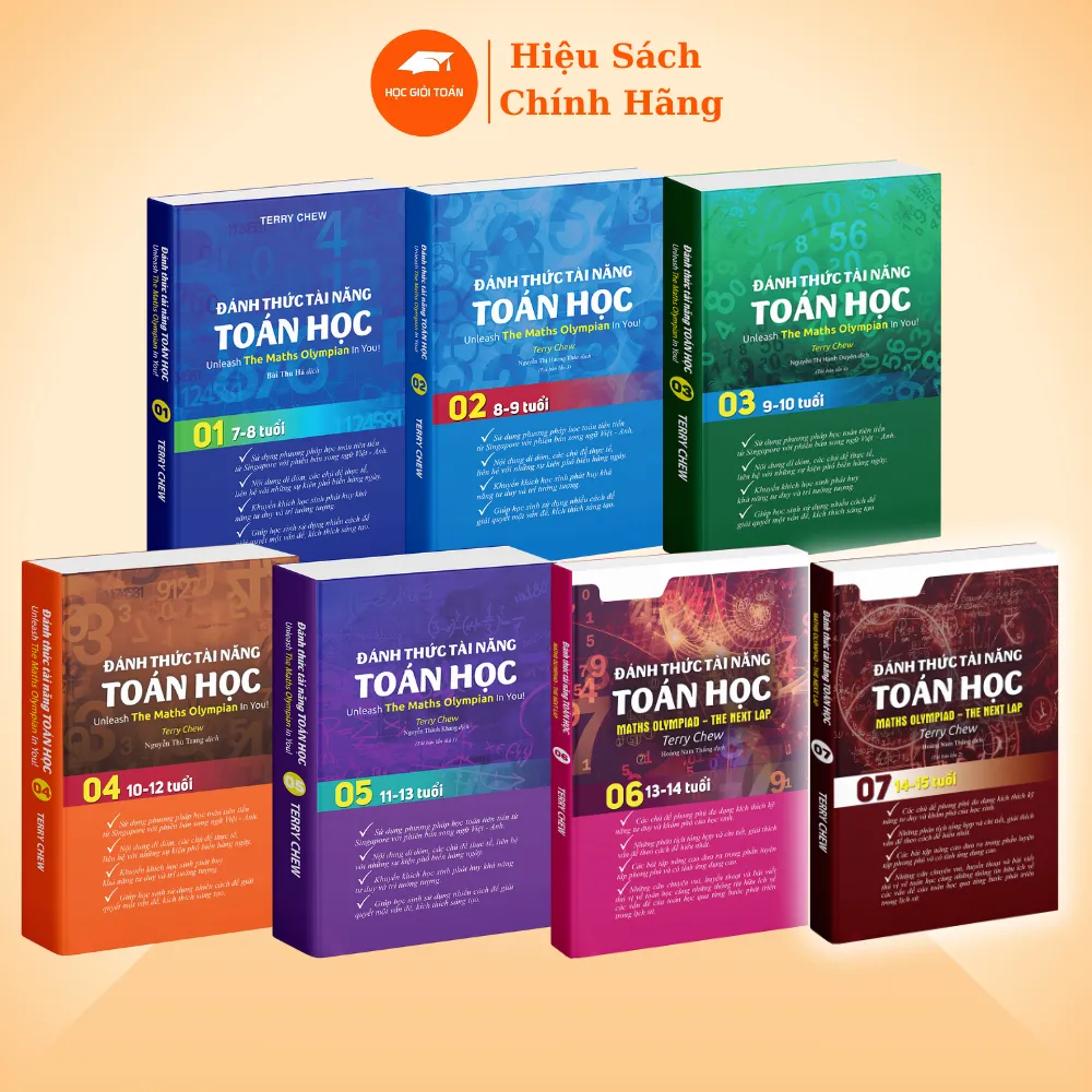 Ảnh Sách Đánh Thức Tài Năng Toán Học 1 - 7, Toán Singapore Song Ngữ Lớp 1 - 9 ( Bộ 7 Cuốn, 7 - 15 tuổi ) 1