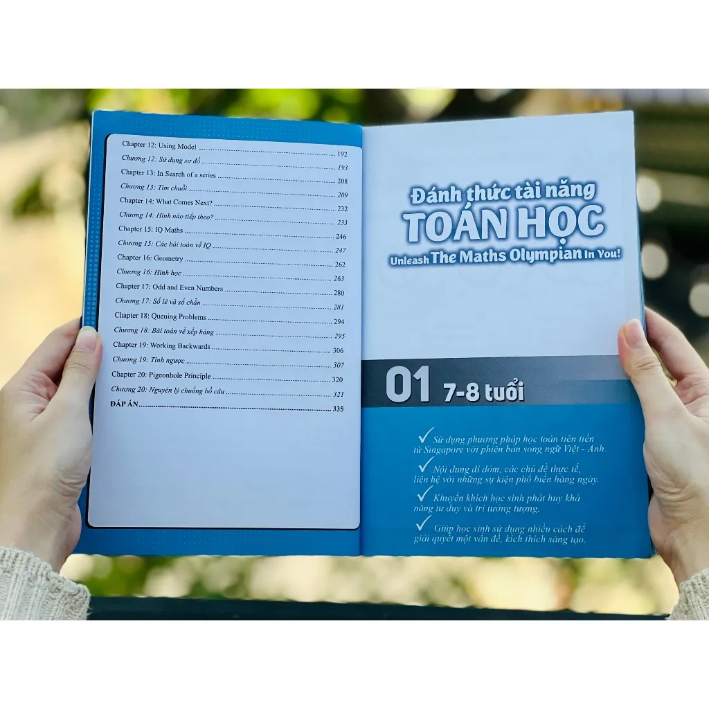 Ảnh Sách - Đánh Thức Tài Năng Toán Học 1, Sách Song Ngữ Anh Việt, Toán Nâng Cao Lớp 1, lớp 2 4