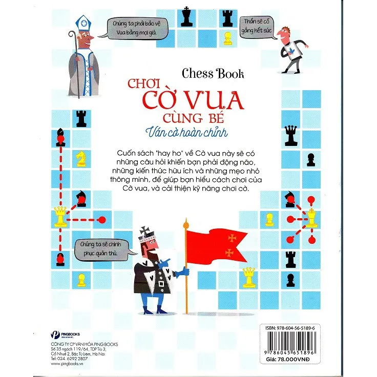 Ảnh Sách dạy học CHƠI CỜ VUA CÙNG BÉ - VÁN CỜ HOÀN CHỈNH, Quyển 2, giúp phát triển tư duy cho trẻ em (tặng 1 bookmark). 1