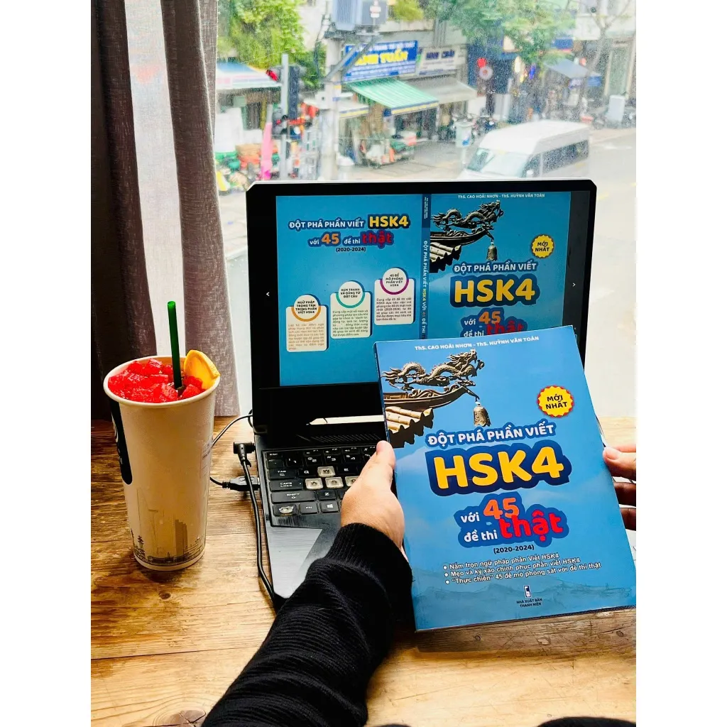 Ảnh Sách - Đột phá phần Viết HSK4 với 45 đề thi THẬT (2020-2024) Mới nhất 4