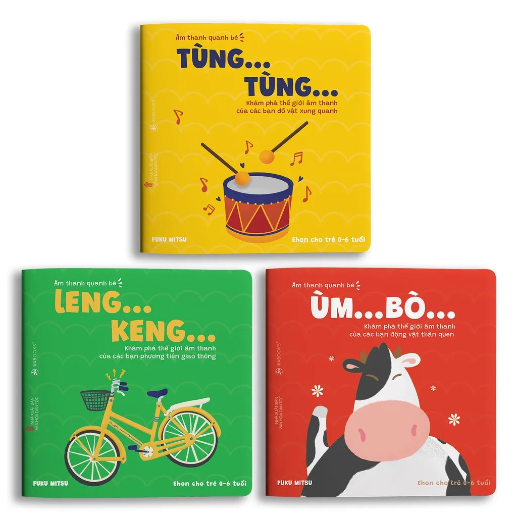 Ảnh Sách Ehon Âm thanh quanh bé - Combo 3 cuốn dành cho bé từ 0-6 tuổi 1