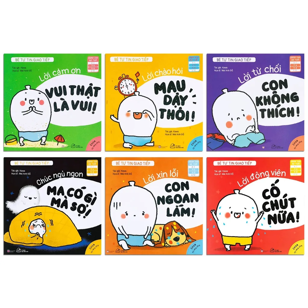 Ảnh Sách - Ehon Bé Tự Tin Giao Tiếp (Dành cho trẻ từ 3-8t) - 6 quyển, lẻ tùy chọn 1