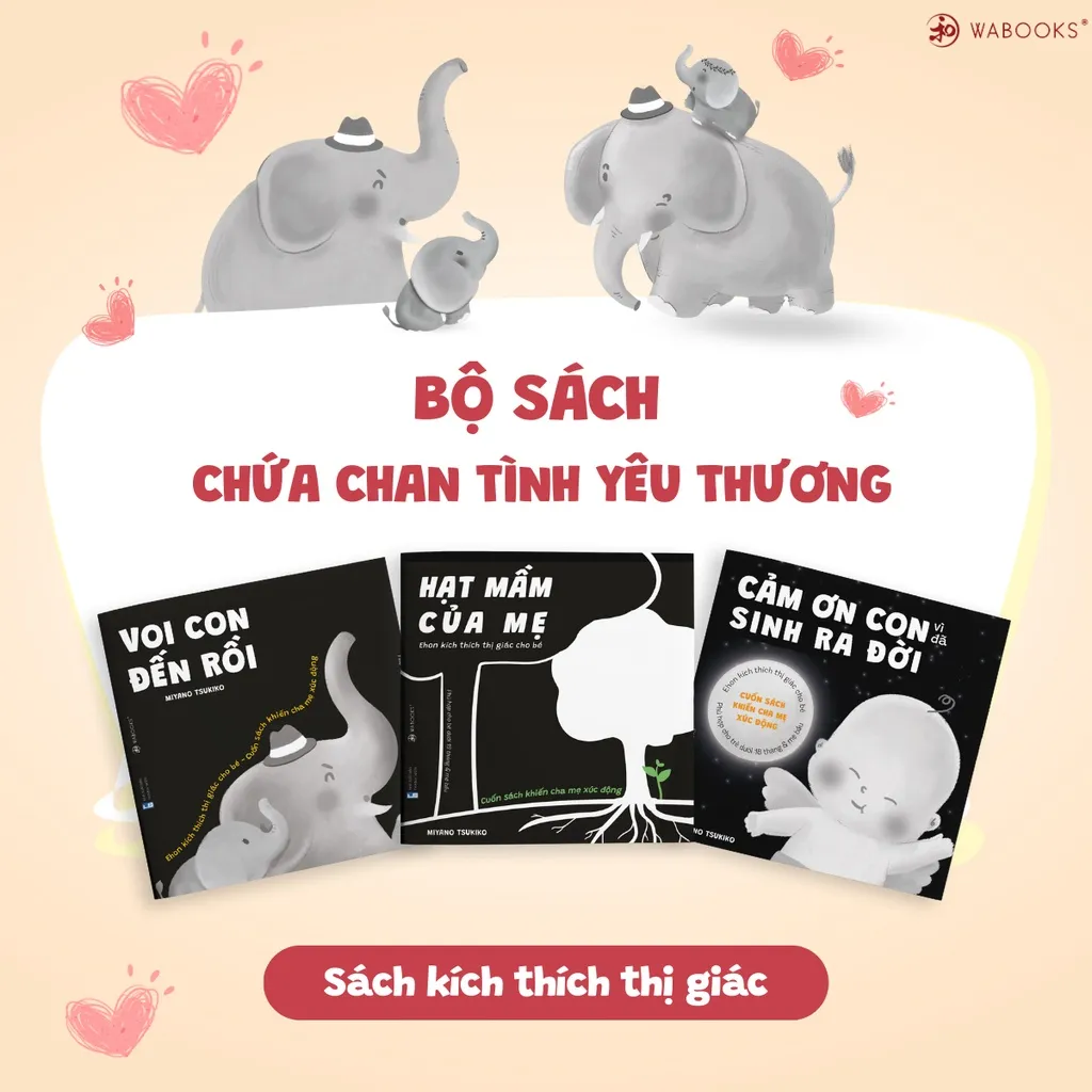 Ảnh Sách Ehon - Combo 9 cuốn Cảm ơn con Moi moi Buồn ngủ - Cho bé 0 - 2 tuổi 1