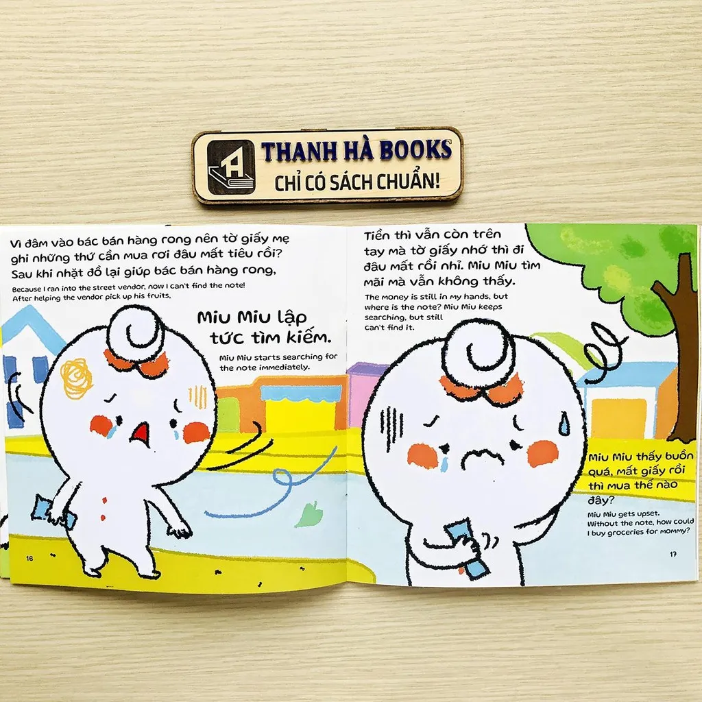 Ảnh Sách Ehon Kĩ Năng Sống - Miu Miu Tự Lập Phần 2 - Song Ngữ Anh - Việt 1-6 tuổi (8 cuốn lẻ tùy chọn) 4
