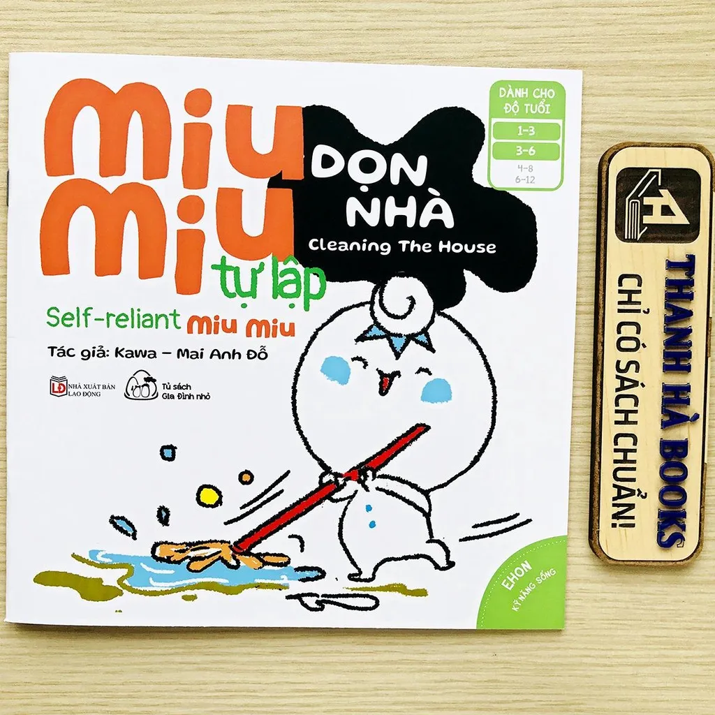 Ảnh Sách - Ehon Kĩ Năng Sống - Miu Miu Tự Lập Phần 2 - Song ngữ Việt-Anh (Dành cho bé từ 1-6 tuổi) 4