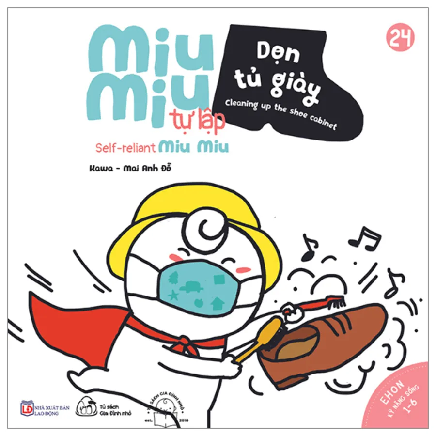 Ảnh Sách - Ehon Kĩ Năng Sống - Miu Miu Tự Lập Phần 1 - Song ngữ (8 quyển lẻ tùy chọn cho trẻ 1-6 tuổi) 4