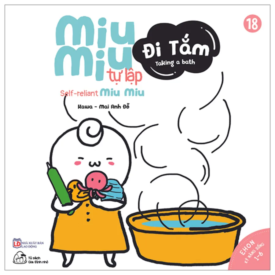 Ảnh Sách Ehon Miu Miu Tự Lập - Phần 1 - Tặng Miu nhồi bông xinh xắn - Song Ngữ Anh - Việt (1-6 tuổi) 4