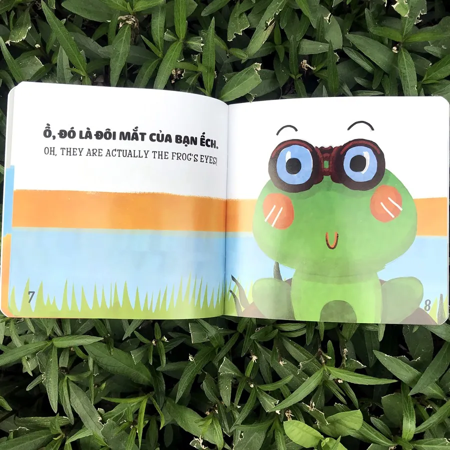 Ảnh Sách - Ehon Nhận Biết - Cái Gì Thế Nhỉ? (Bộ 4 quyển, lẻ tùy chọn) (Song ngữ Anh - Việt cho bé 0-6 tuổi) 4