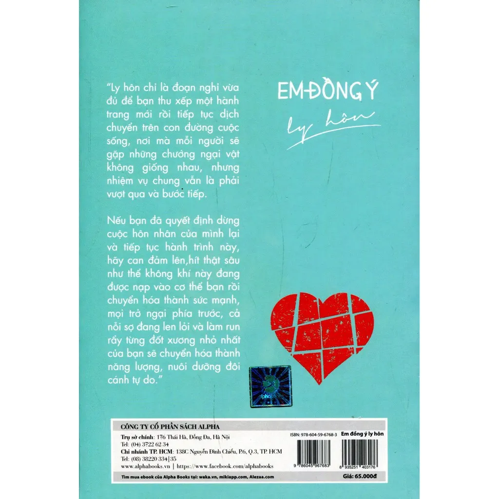 Ảnh Sách - Em Đồng Ý Ly Hôn (Alpha Books) 1