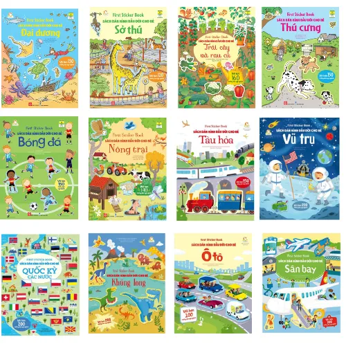Ảnh Sách - First sticker book - Sách dán hình đầu đời cho bé trọn bộ 12 chủ đề - Đinh Tị Books 1