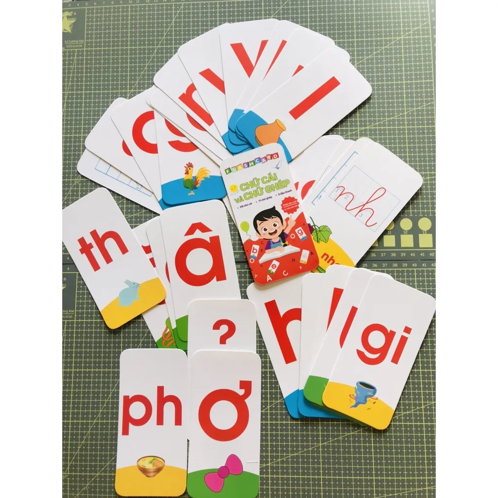 Ảnh Sách - Flashcard 42 Thẻ Chữ Cái Và Chữ Ghép Đánh Vần Tiếng Việt 4