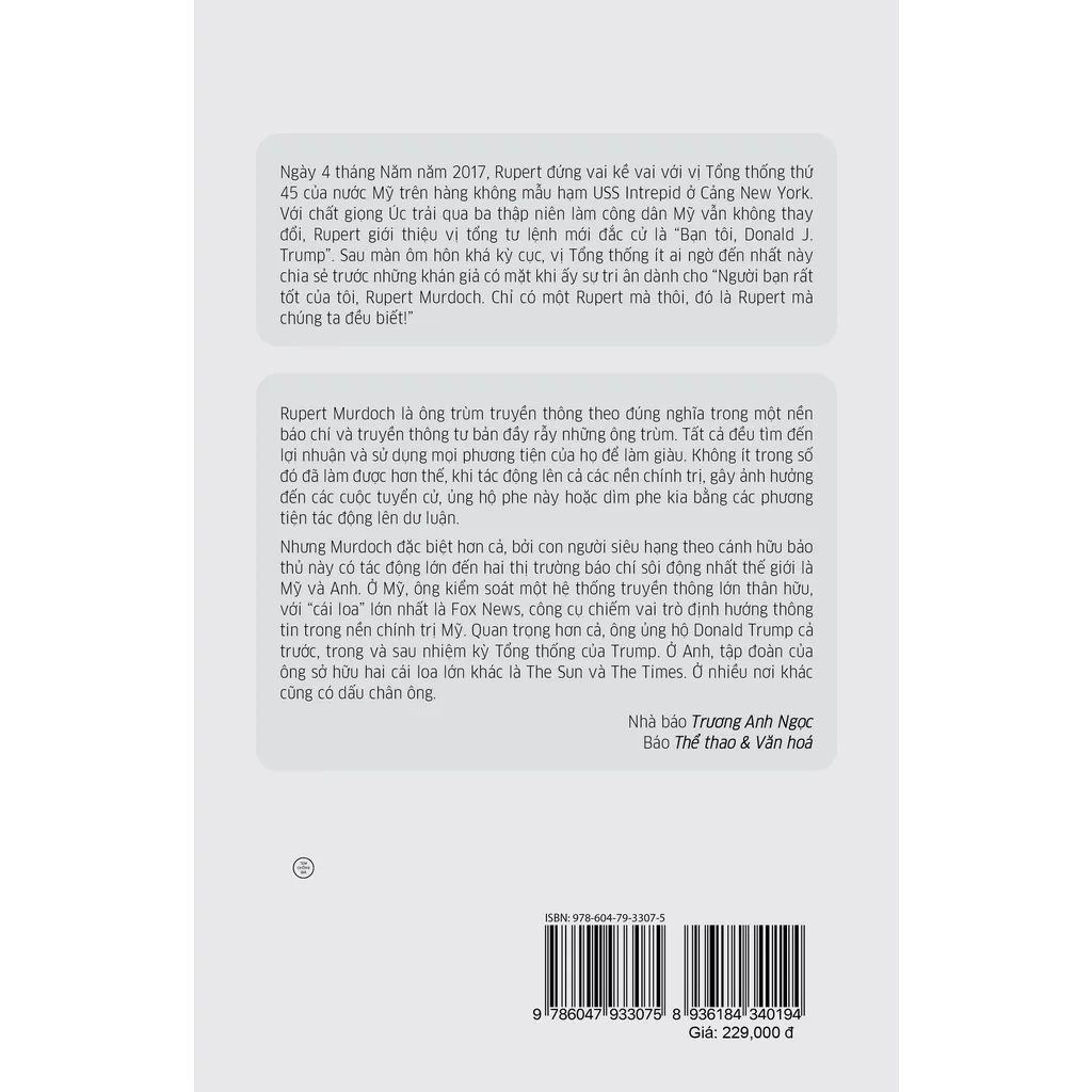 Ảnh Sách - GIA TỘC MURDOCH - Ông trùm truyền thông Rupert Murdoch đã kế thừa di sản và xây dựng đế chế truyền thông khổng lồ 1