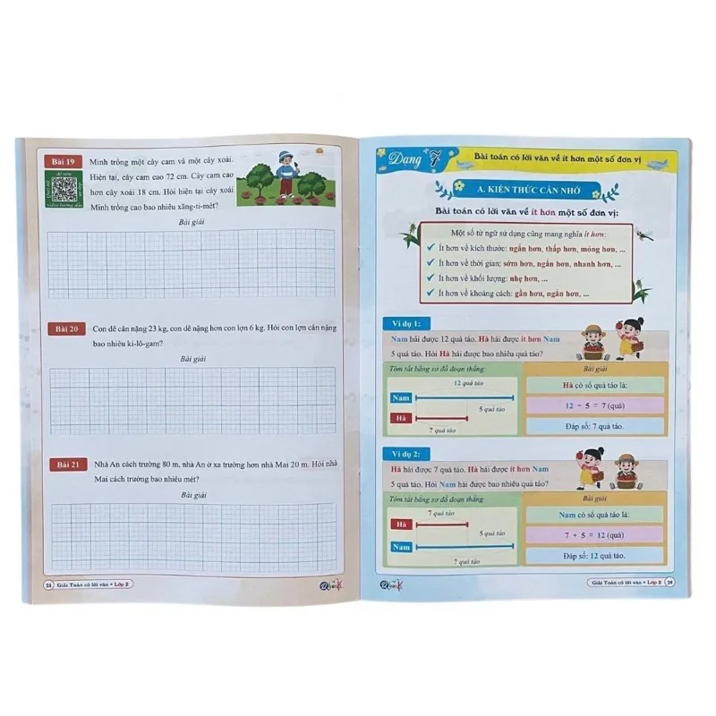 Ảnh Sách - Giải Toán Có Lời Văn Lớp 1-2-3-4-5 Được Biên Soạn Theo Chương Trình SGK Mới Có Quét Mã QR 1