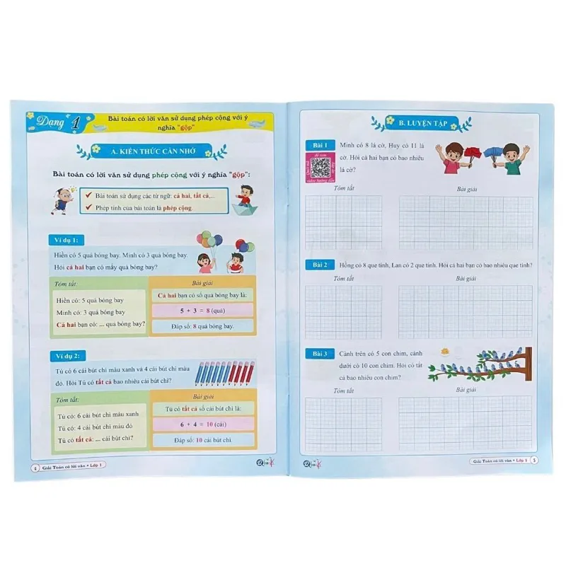 Ảnh Sách - Giải Toán Có Lời Văn Lớp 1-2-3-4-5 Được Biên Soạn Theo Chương Trình SGK Mới Có Quét Mã QR 3