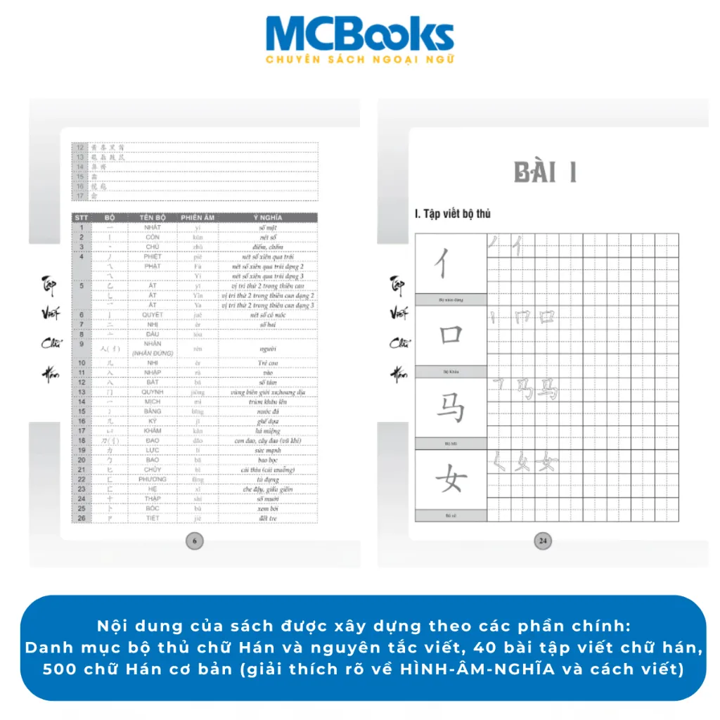 Ảnh Sách - Giáo Trình Hán Ngữ - phiên bản mới bộ 6 cuốn - MCBooks 2