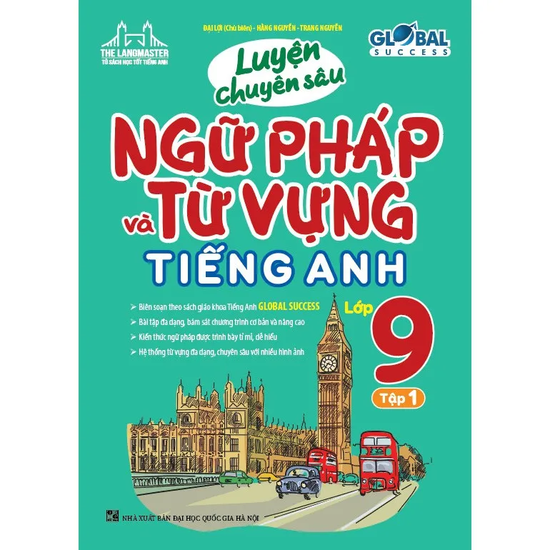 Ảnh Sách - GLOBAL SUCCESS Luyện chuyên sâu ngữ pháp và từ vựng tiếng anh lớp 9 tập 1 1