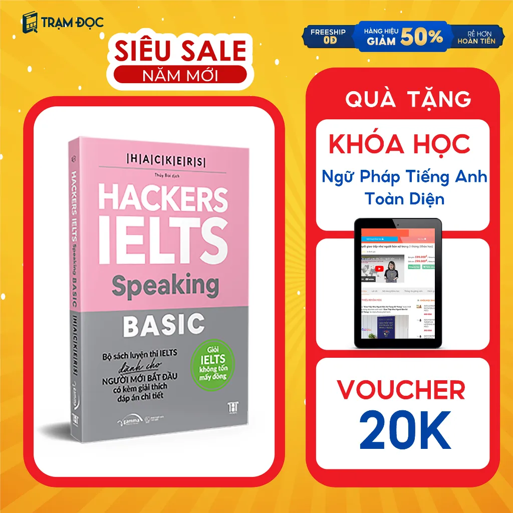 Ảnh Sách -Hacker Ielts Basic ( Reading + Listening + Writing + Speaking ) 2