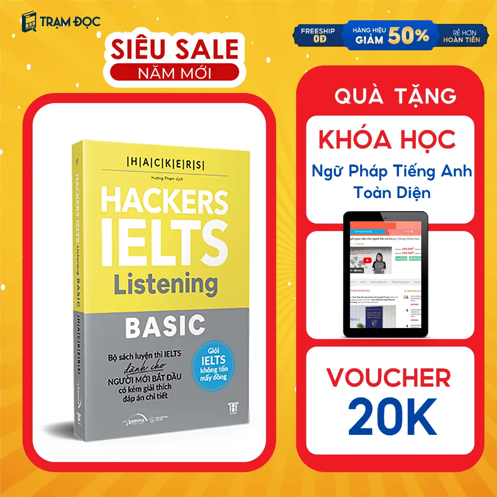 Ảnh Sách -Hacker Ielts Basic ( Reading + Listening + Writing + Speaking ) 3