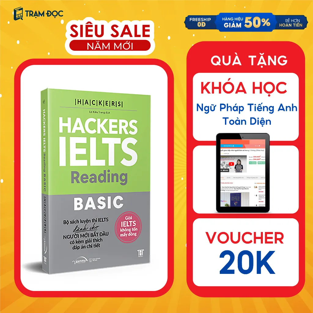 Ảnh Sách -Hacker Ielts Basic ( Reading + Listening + Writing + Speaking ) 4