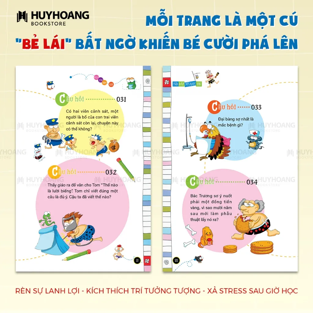 Ảnh Sách Hỏi đáp nhanh trí, sách đố vui cho bé , hài hước, kiến thức rộng mở, giải tỏa căng thẳng cho bé 3