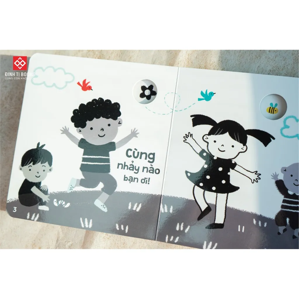 Ảnh Sách kích thích thị giác - Đen trắng và màu sắc tương phản cho bé 0 -3 tuổi - Đinh Tị Books 4