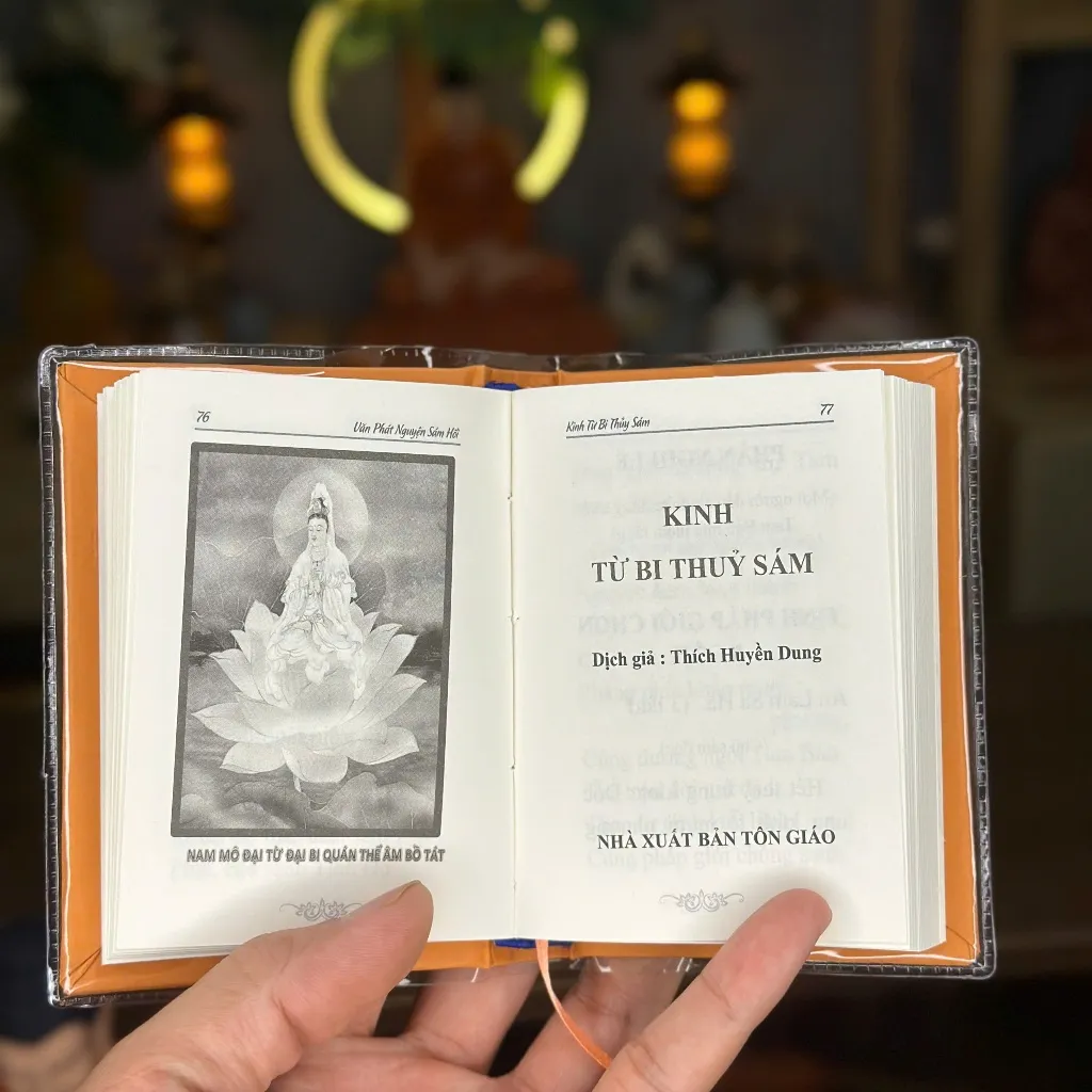 Ảnh Sách Kinh Mini, Kinh Địa Tạng, Sám Hối, Dược Sư, A Di Đà, Pháp Cú, Bìa Cứng - Tuệ Nga 3