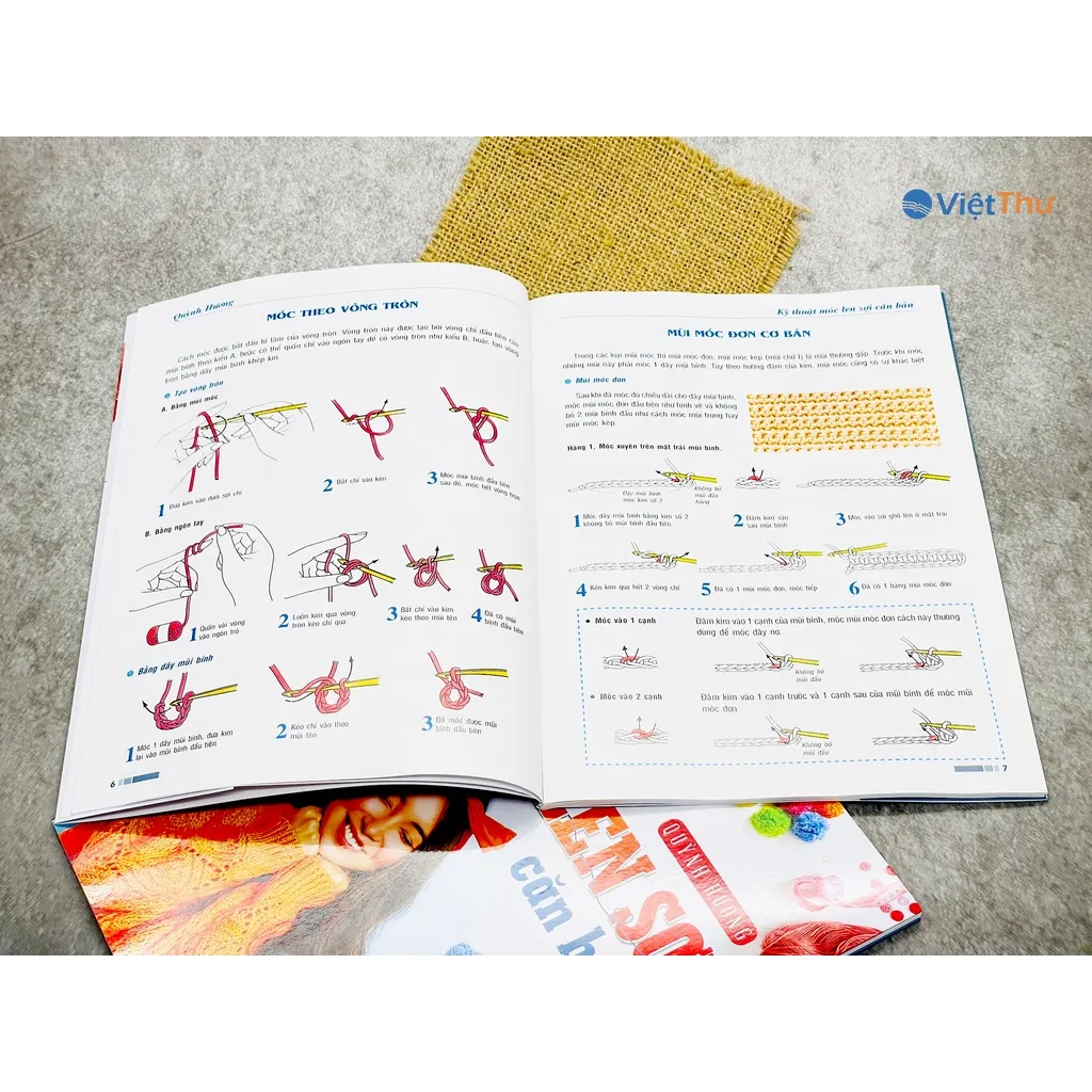 Ảnh Sách - Kỹ Thuật Móc Len Sợi Cơ Bản (Quỳnh Hương) (VT) 4