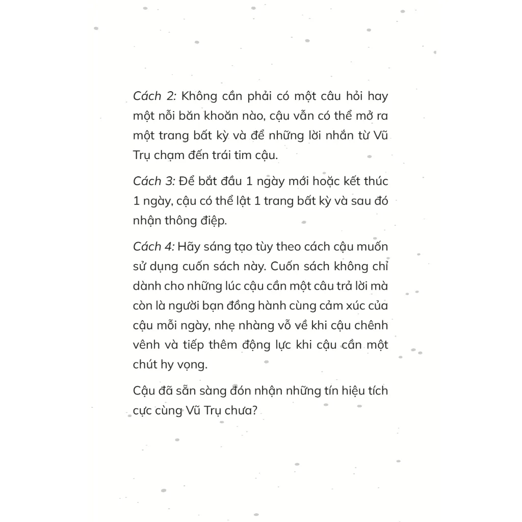 Ảnh Sách Lời Chỉ Dẫn Của Vũ Trụ - Để Vũ Trụ Cùng Bạn Quyết Định - Chiu Healing 2