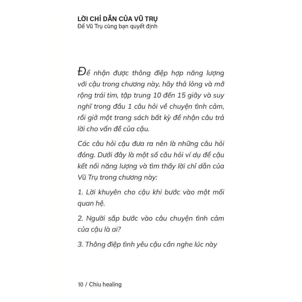 Ảnh Sách Lời Chỉ Dẫn Của Vũ Trụ - Để Vũ Trụ Cùng Bạn Quyết Định - Chiu Healing 4