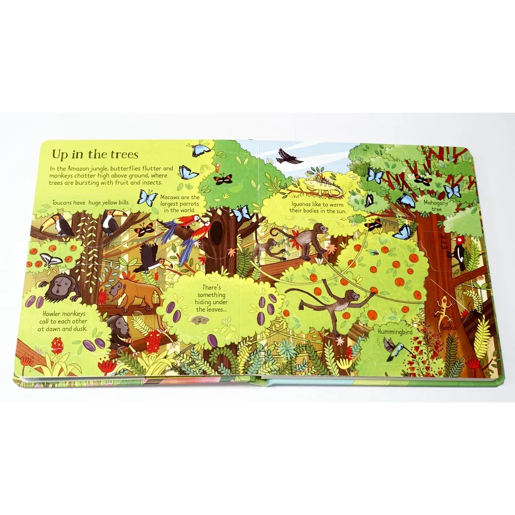 Ảnh Sách - Look Inside Jungle Usborne - Tiếng Anh Lật Mở Bí Ẩn Khám Phá Khu Rừng Dành Cho Bé Tiểu Học 4